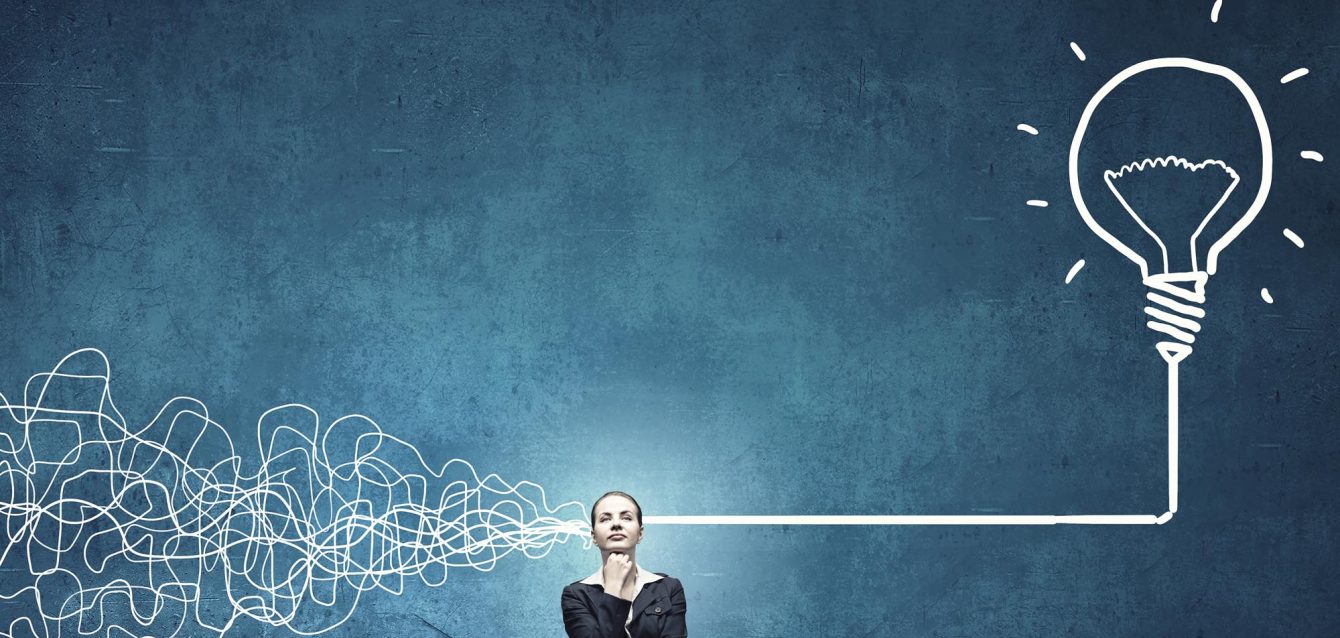 Businesswoman making decision