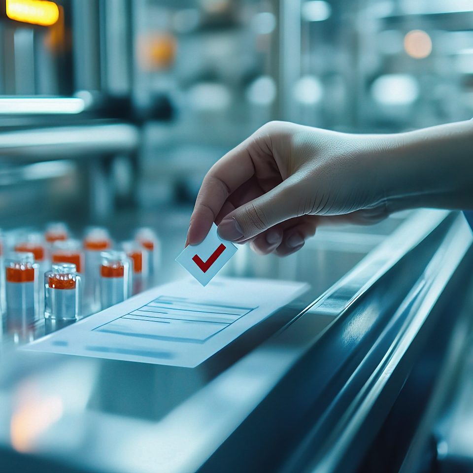 Hand Touching Virtual Checklist in Laboratory Setting with Vials
